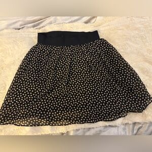 Black and white polka dot skirt